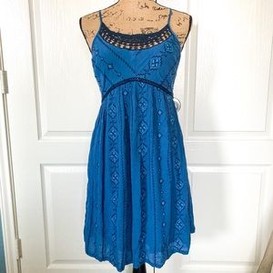 Francesca’s Blue Tribal Dress